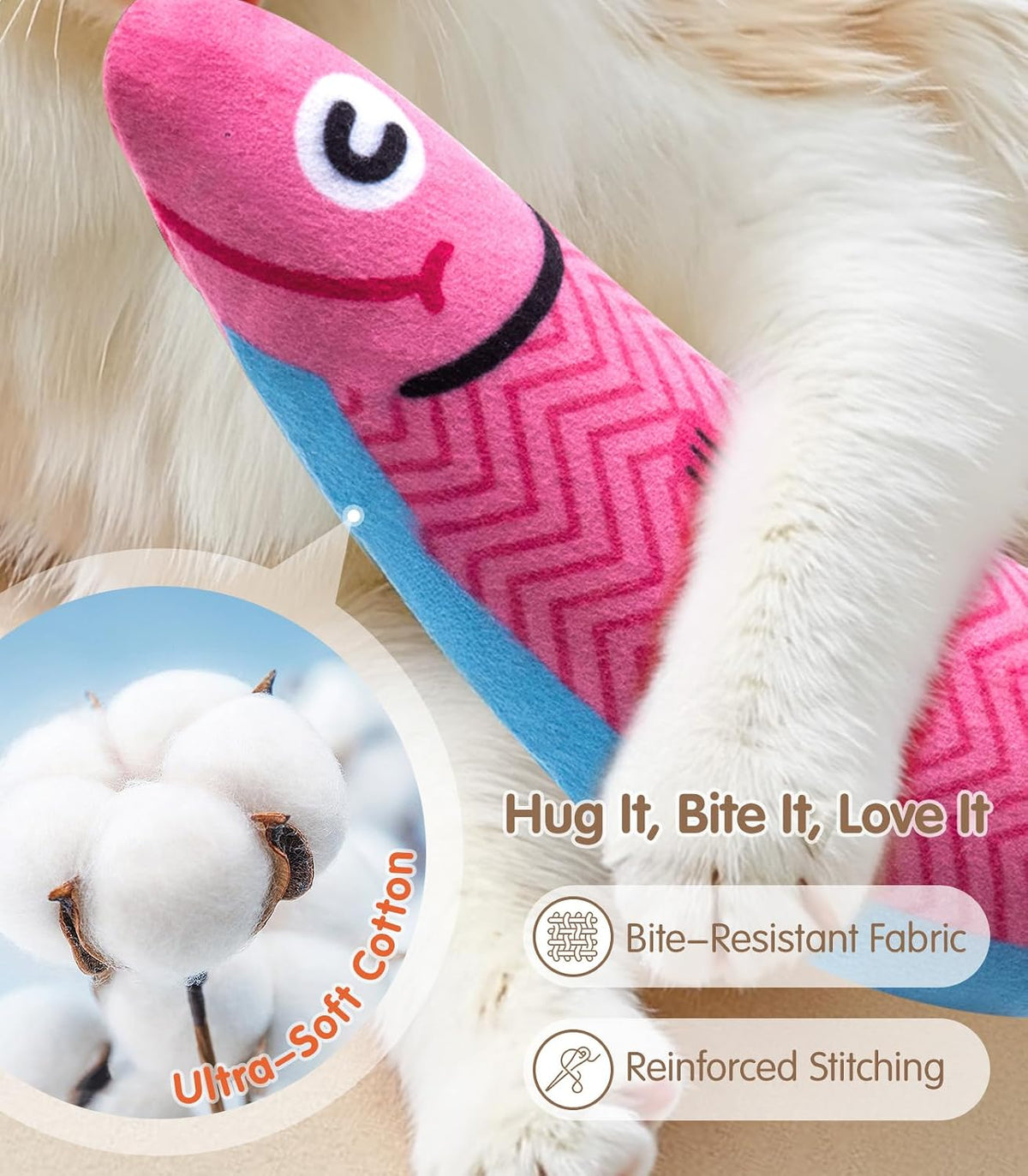 Catnip & Silvervine Fish Kicker Cat Toy