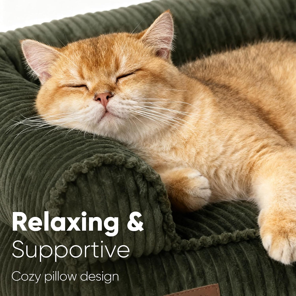 Corduroy Pet Sofa Bed with Washable Cover