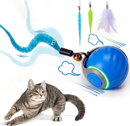 Rechargeable Interactive Cat Toy Ball with 3 Tails